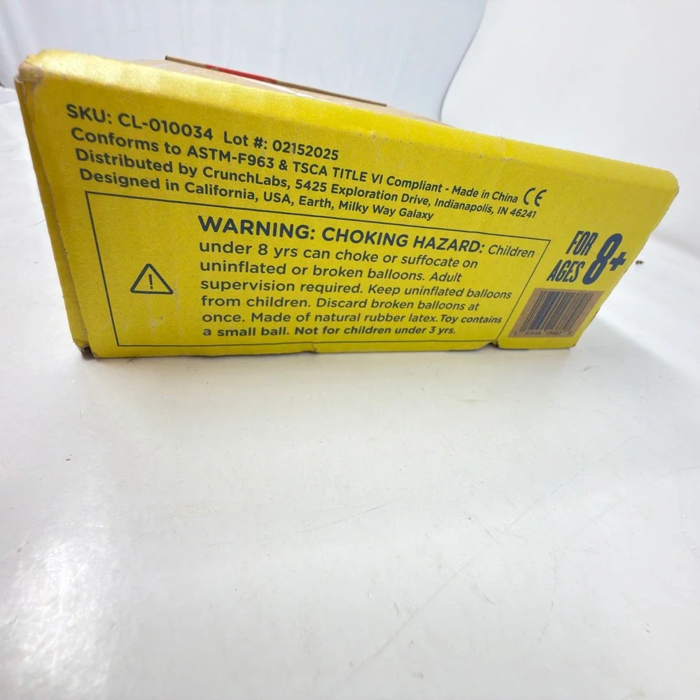 CrunchLabs Trampoline Toss STEM Build Box Kids Yellow Red Blue Mark Rober Kit